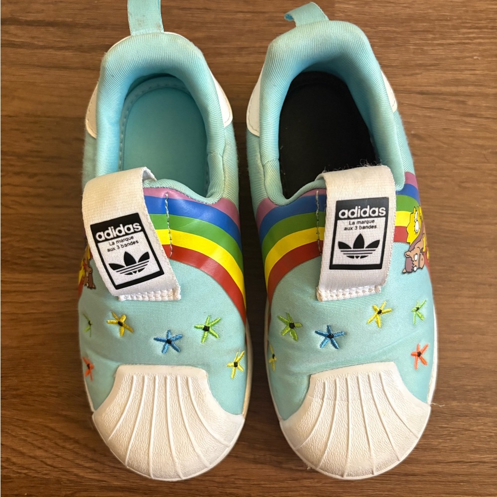 Adidas Simpsons edition rainbow and Margie with Horse Design size 10